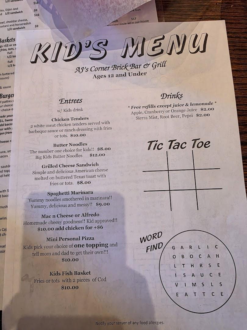 AJ's | Corner Brick Bar & Grill